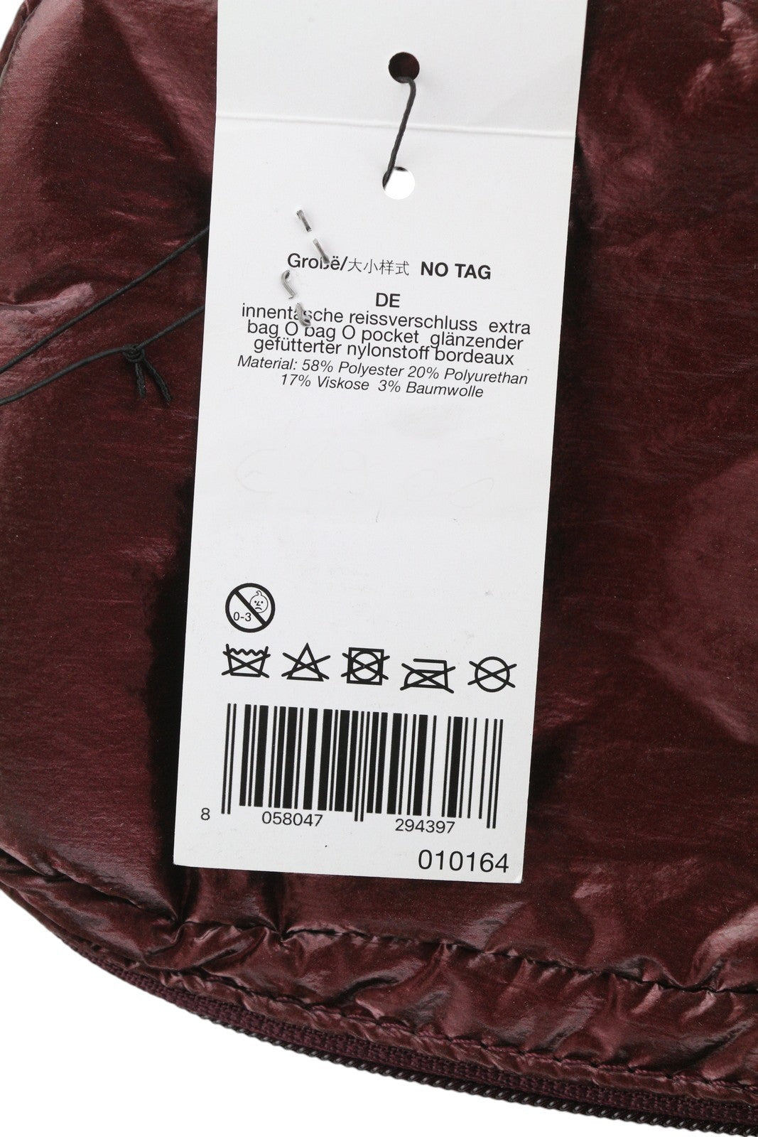 O BAG Extra Pocket Women Bag OS Burgundy Zip Closure Adjustable Crossbody Strap