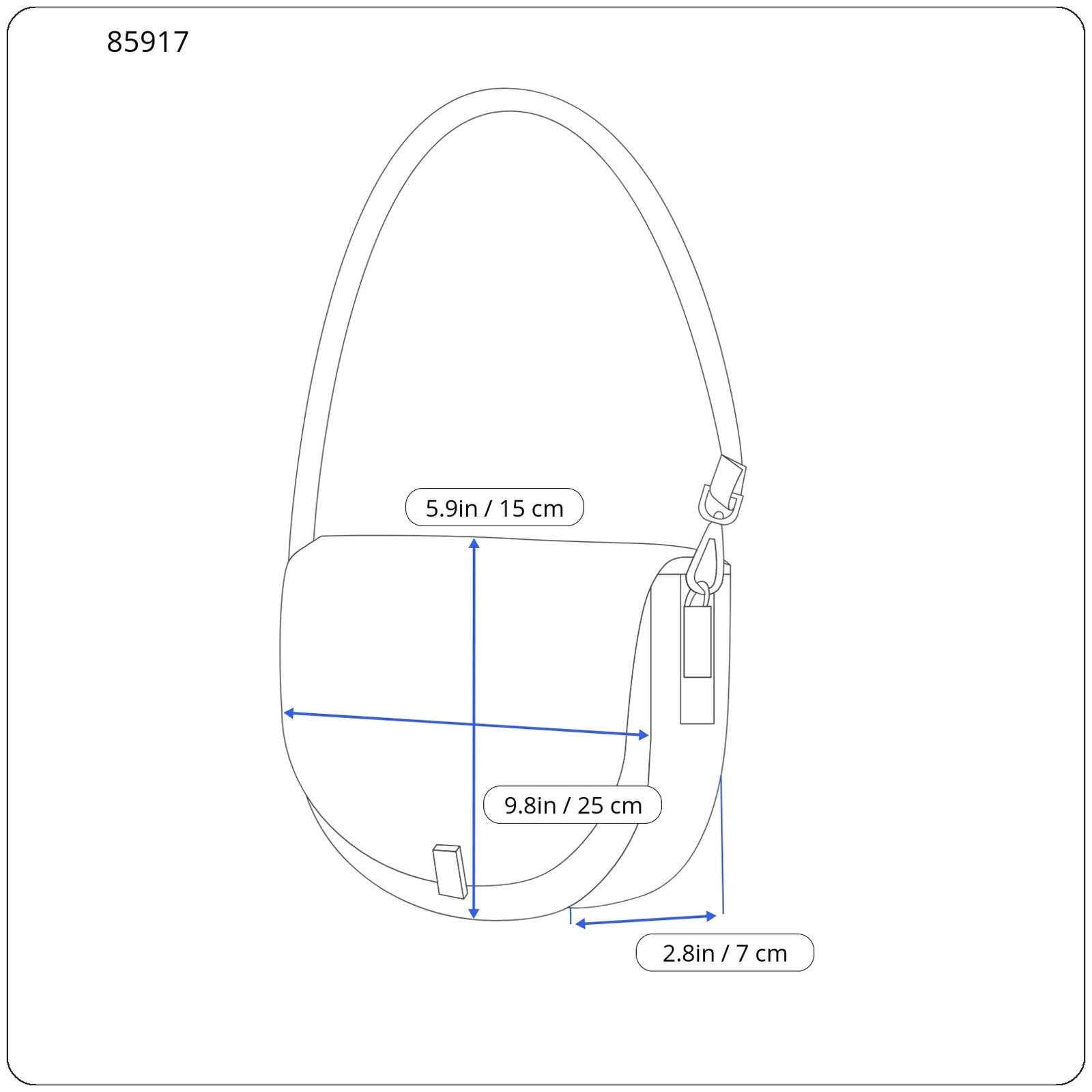 O BAG Con Pattina Women Bag OS Light Blue Lined Logo Square Crossbody Baguette