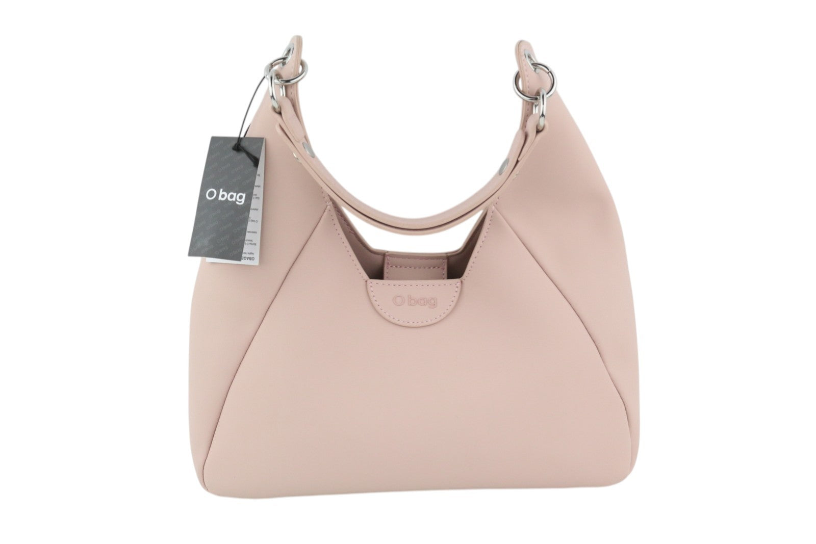 O BAG Ginevra Women Bag OS Light Pink Lined Hobo Crossbody Magnetic Closure
