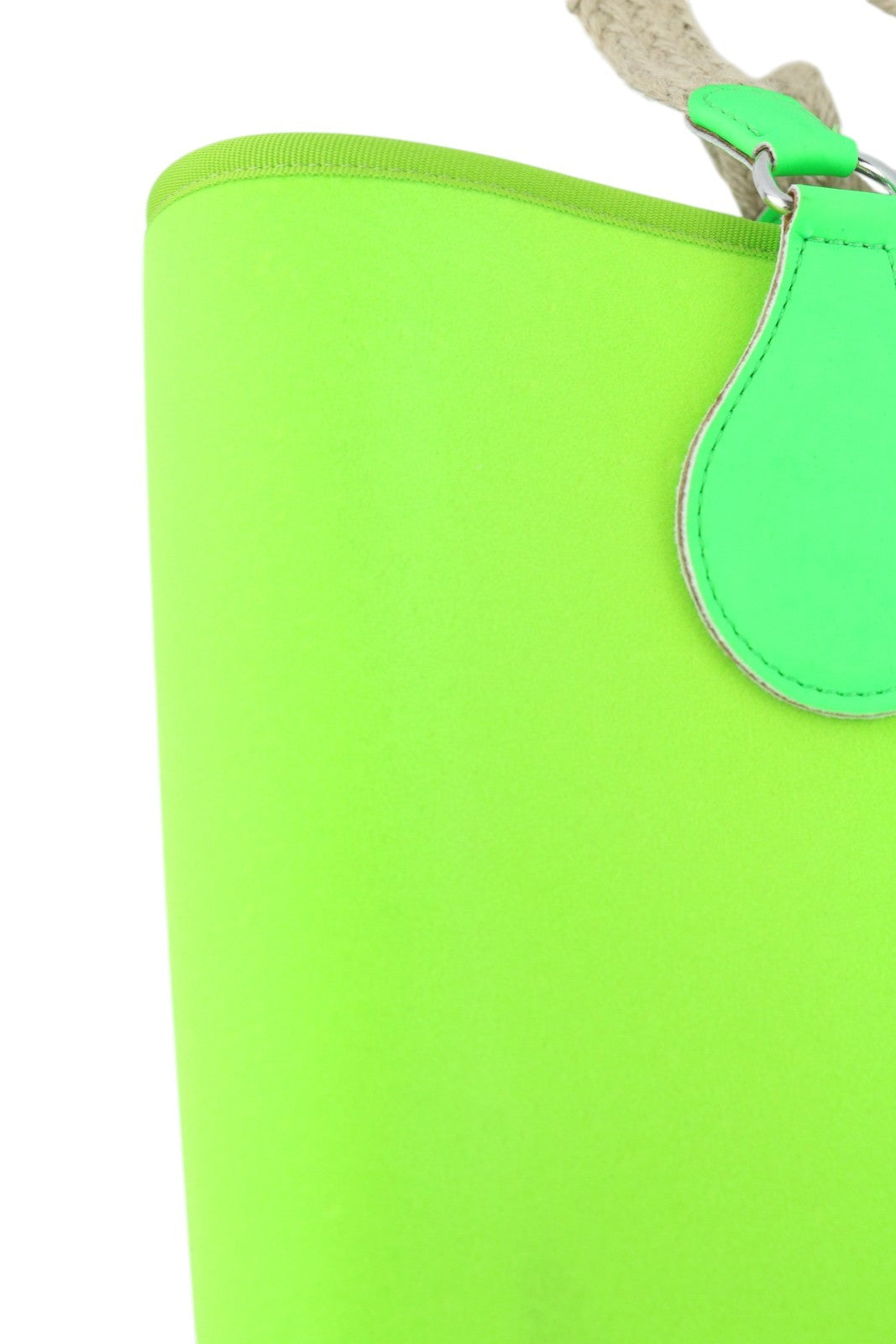 O BAG Armenia Women Bag OS Neon Green Inner Pouch Double Handle Tote Logo