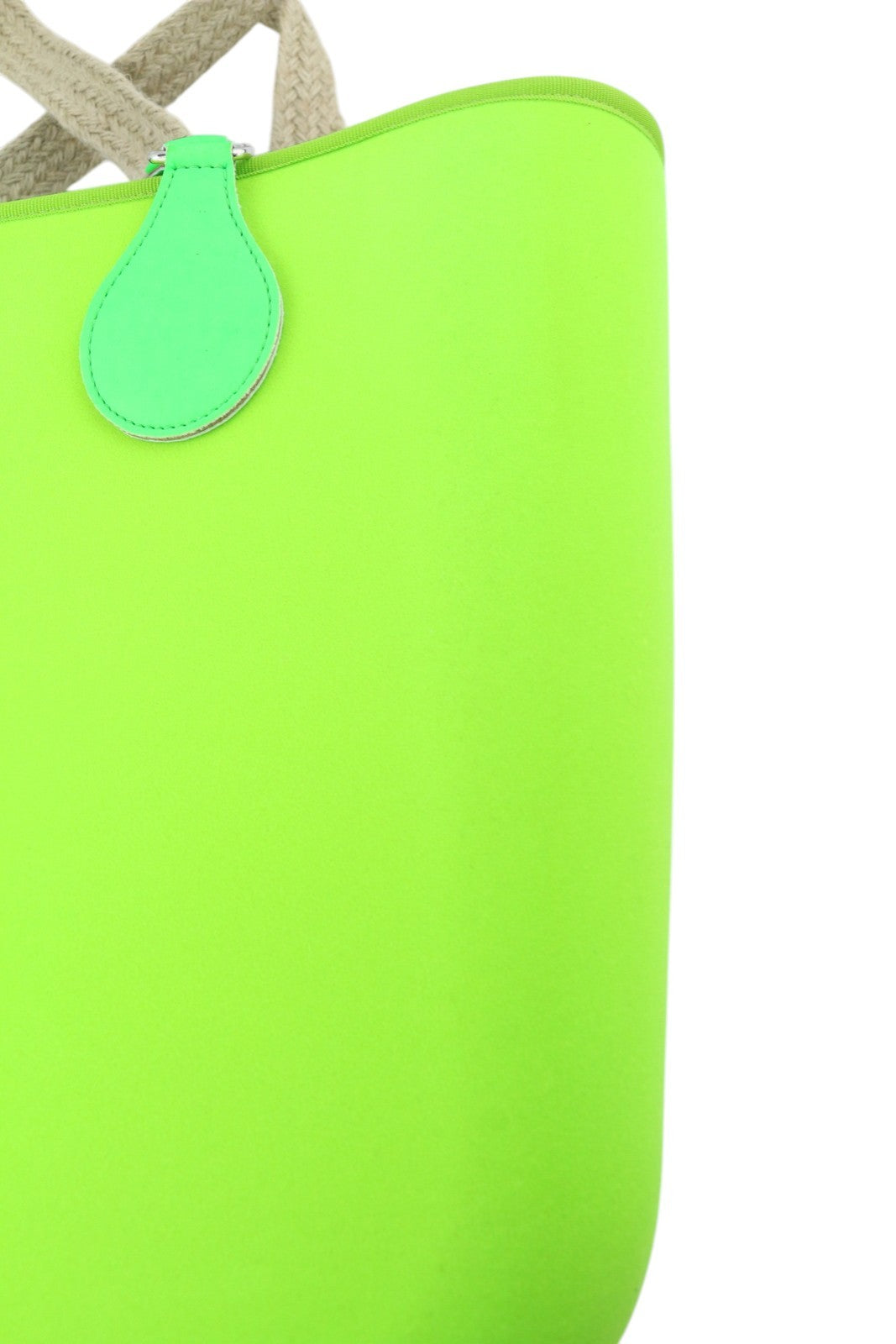 O BAG Armenia Women Bag OS Neon Green Inner Pouch Double Handle Tote Logo