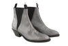 Grey Leather Boots
