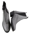 Grey Leather Boots