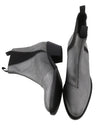 Grey Leather Boots