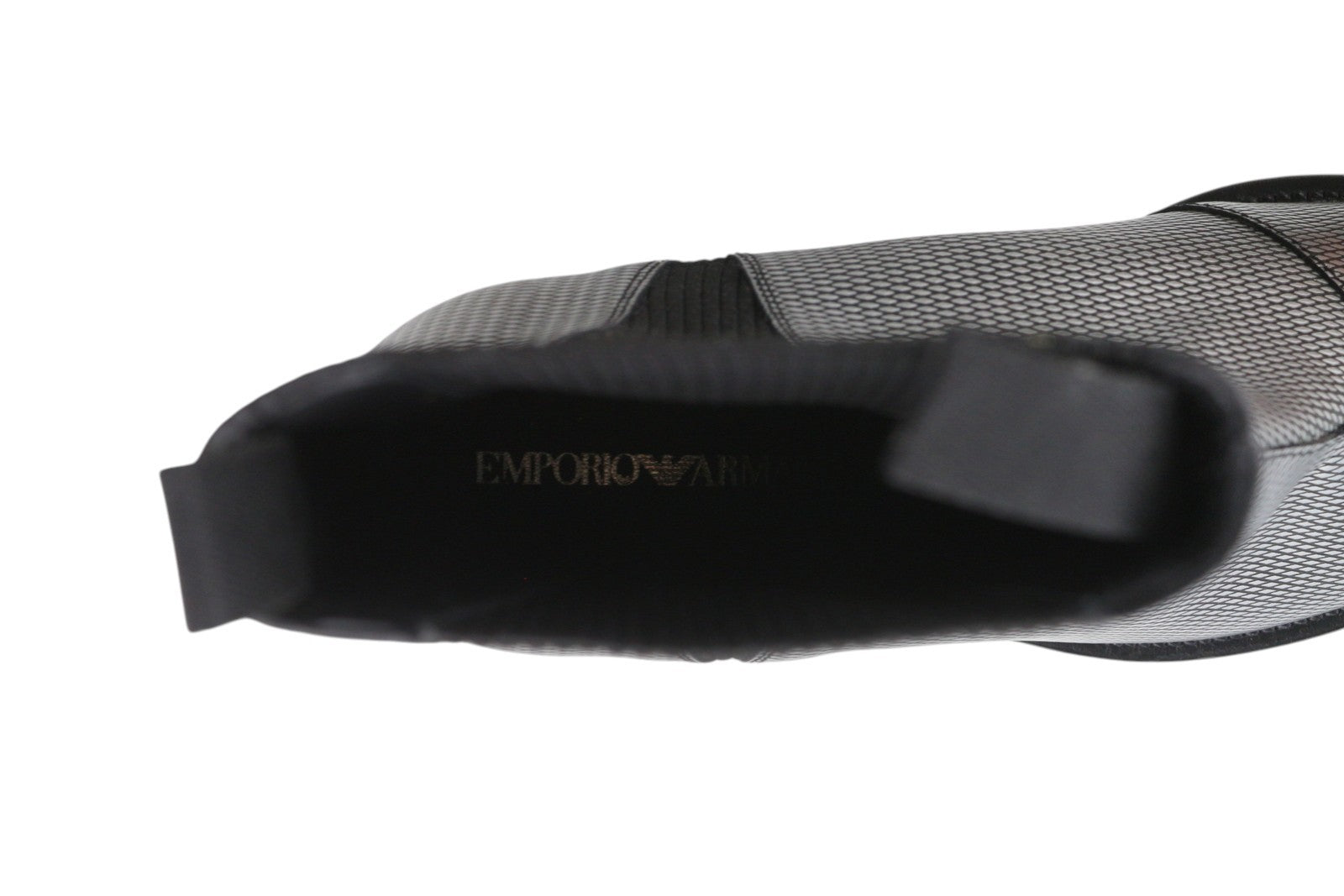 EMPORIO ARMANI Women Boots EU37 Grey Patterned Leather Almond Toe Cowboy Ankle