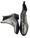 Grey Leather Boots