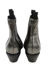 Grey Leather Boots