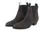 Grey Leather Boots