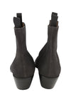 Grey Leather Boots