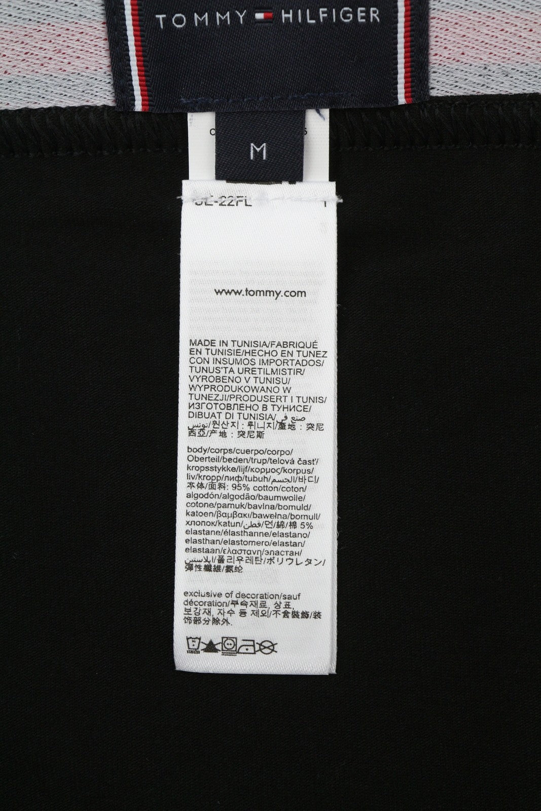 TOMMY HILFIGER Men Underwear M Black Printed Trunk & Sock Boxer Set Patterned