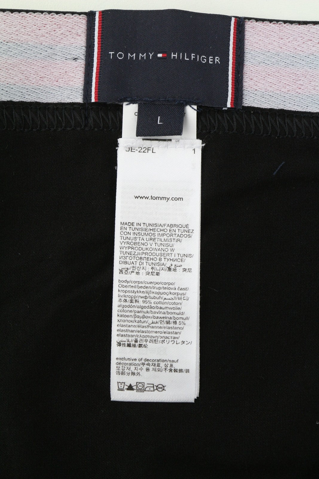 TOMMY HILFIGER Men Underwear L Black Graphic Trunk & Sock Boxer Set Patterned