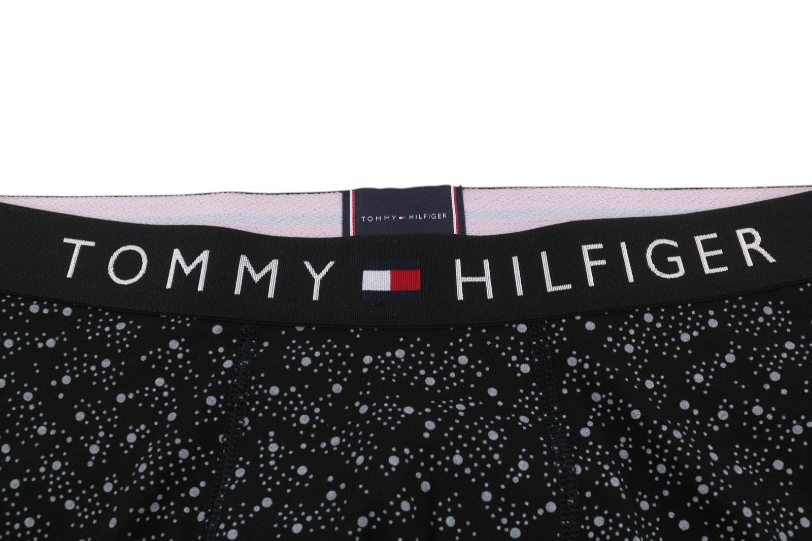 TOMMY HILFIGER Men Underwear L Black Graphic Trunk & Sock Boxer Set Patterned