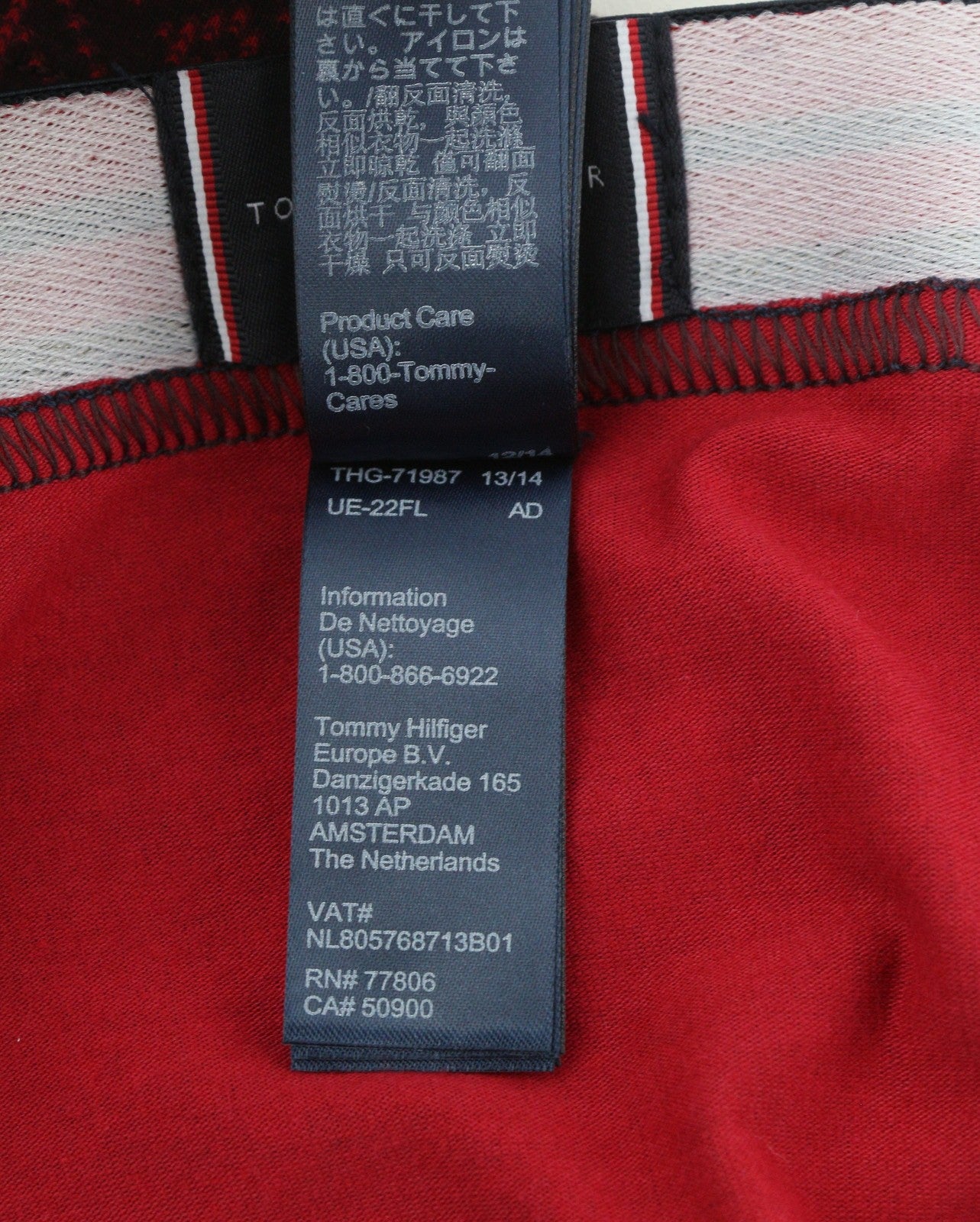 TOMMY HILFIGER Men Underwear S Burgundy Trunk & Sock Set Printed Boxers