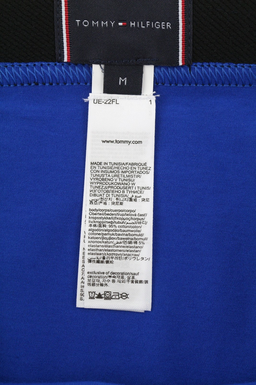 TOMMY HILFIGER Men Underwear M Blue Trunk & Sock Boxer Set Embroidered Logo