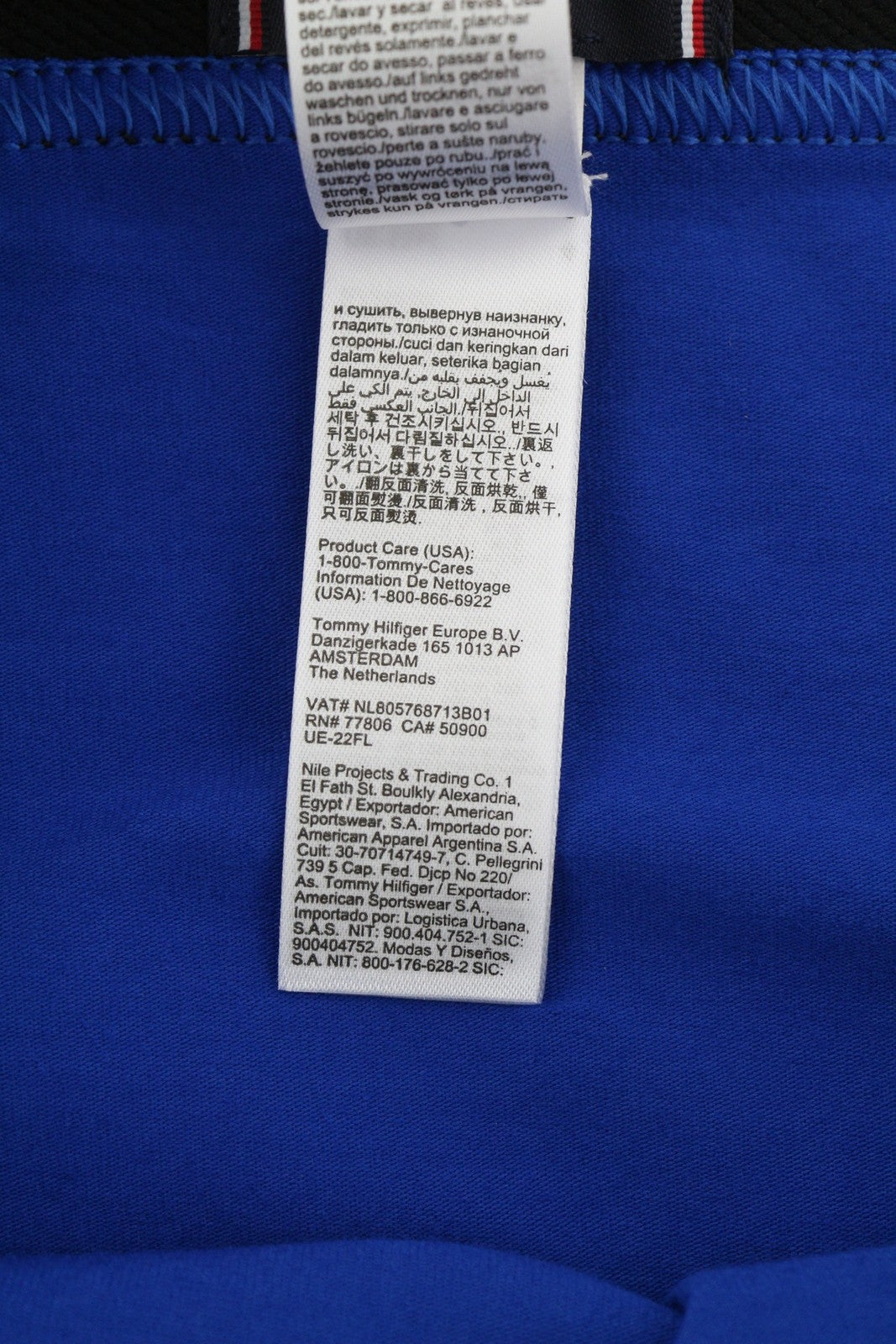 TOMMY HILFIGER Men Underwear M Blue Trunk & Sock Boxer Set Embroidered Logo