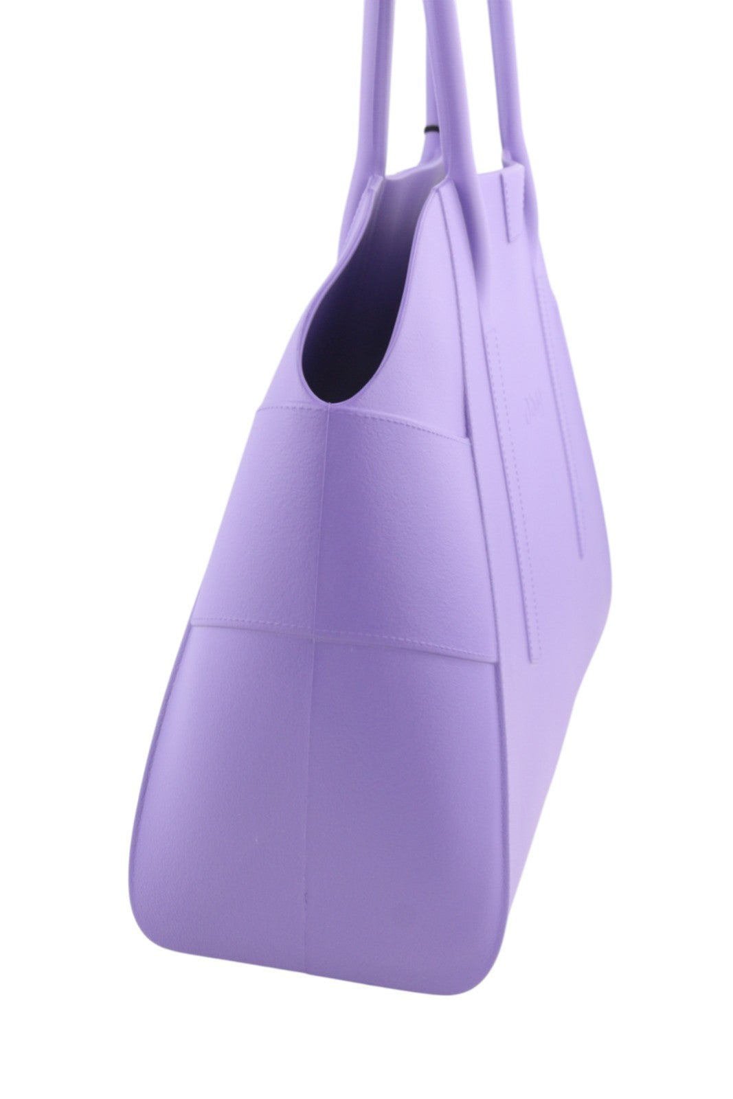 O BAG Unique Women Bag OS Purple Textured Silicone Waterproof Double Handle