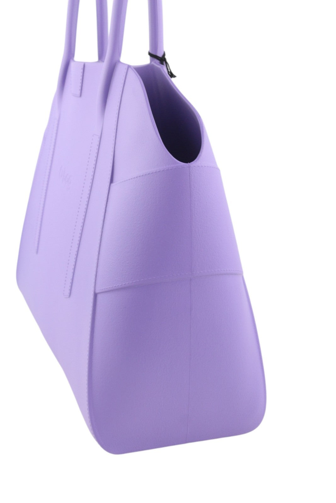 O BAG Unique Women Bag OS Purple Textured Silicone Waterproof Double Handle