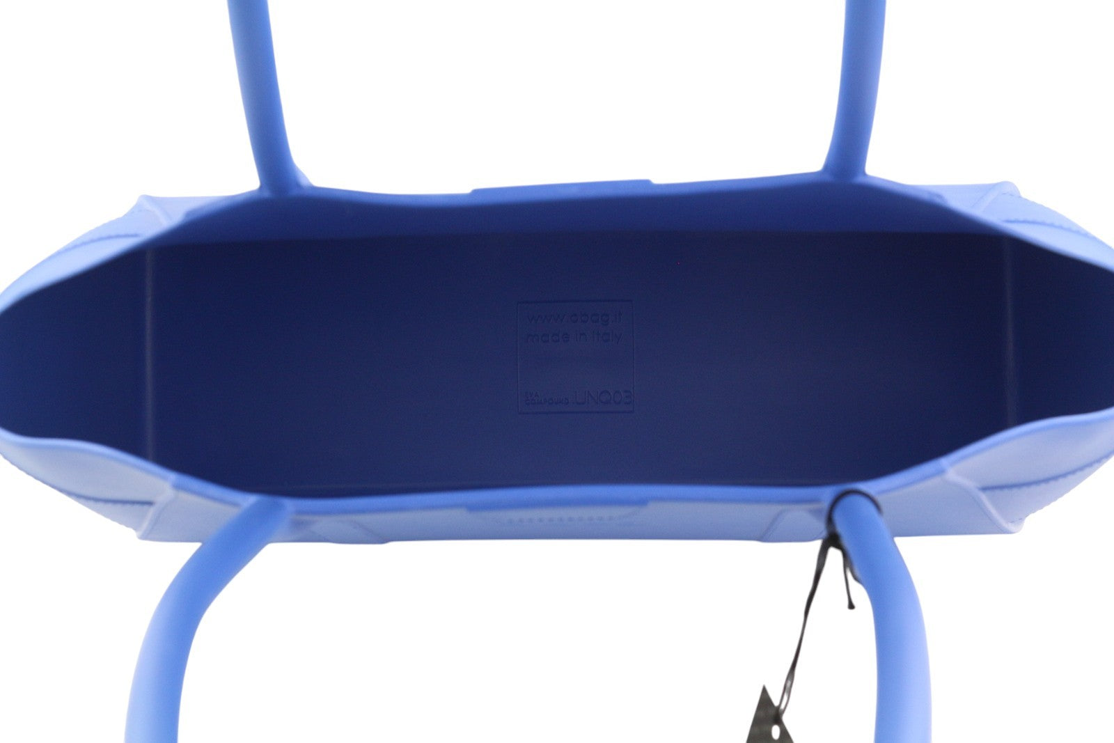 O BAG Unique Women Bag OS Mid Blue Textured Silicone Waterproof Double Handle