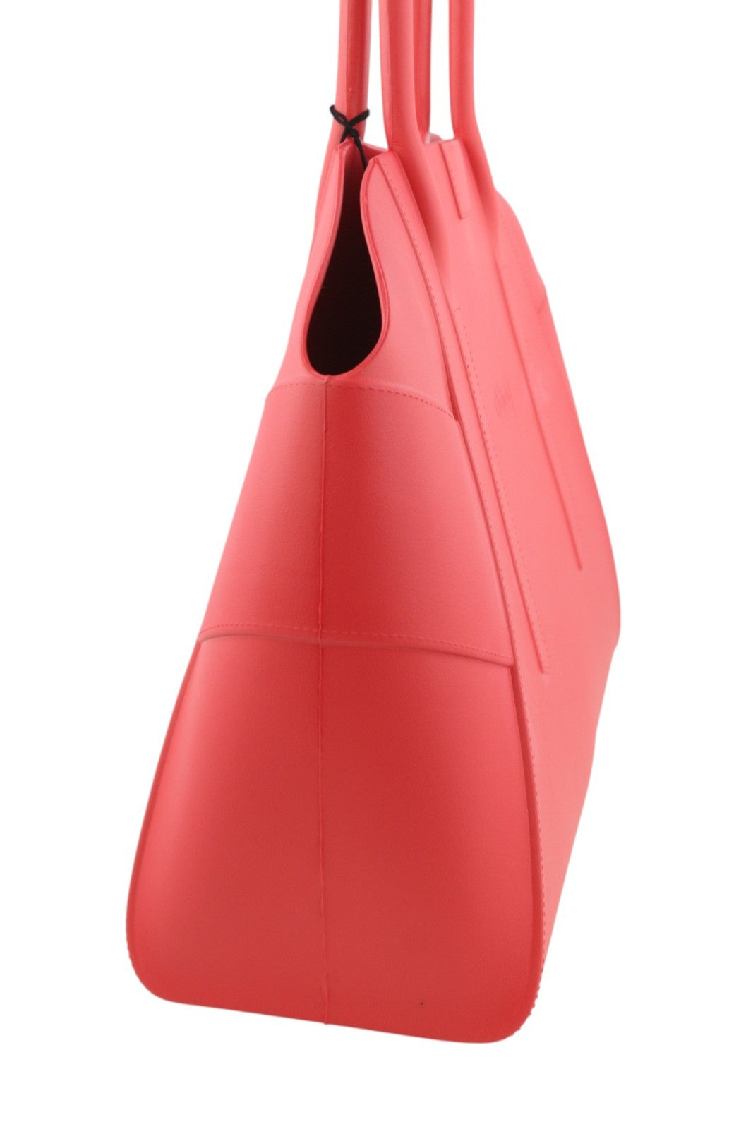 O BAG Unique Women Bag OS Red Textured Silicone Waterproof Double Handle Casual