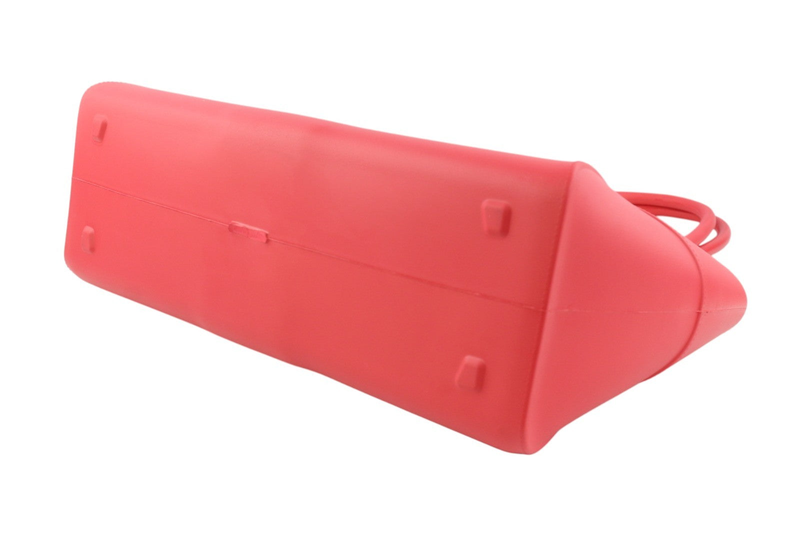 O BAG Unique Women Bag OS Red Textured Silicone Waterproof Double Handle Casual