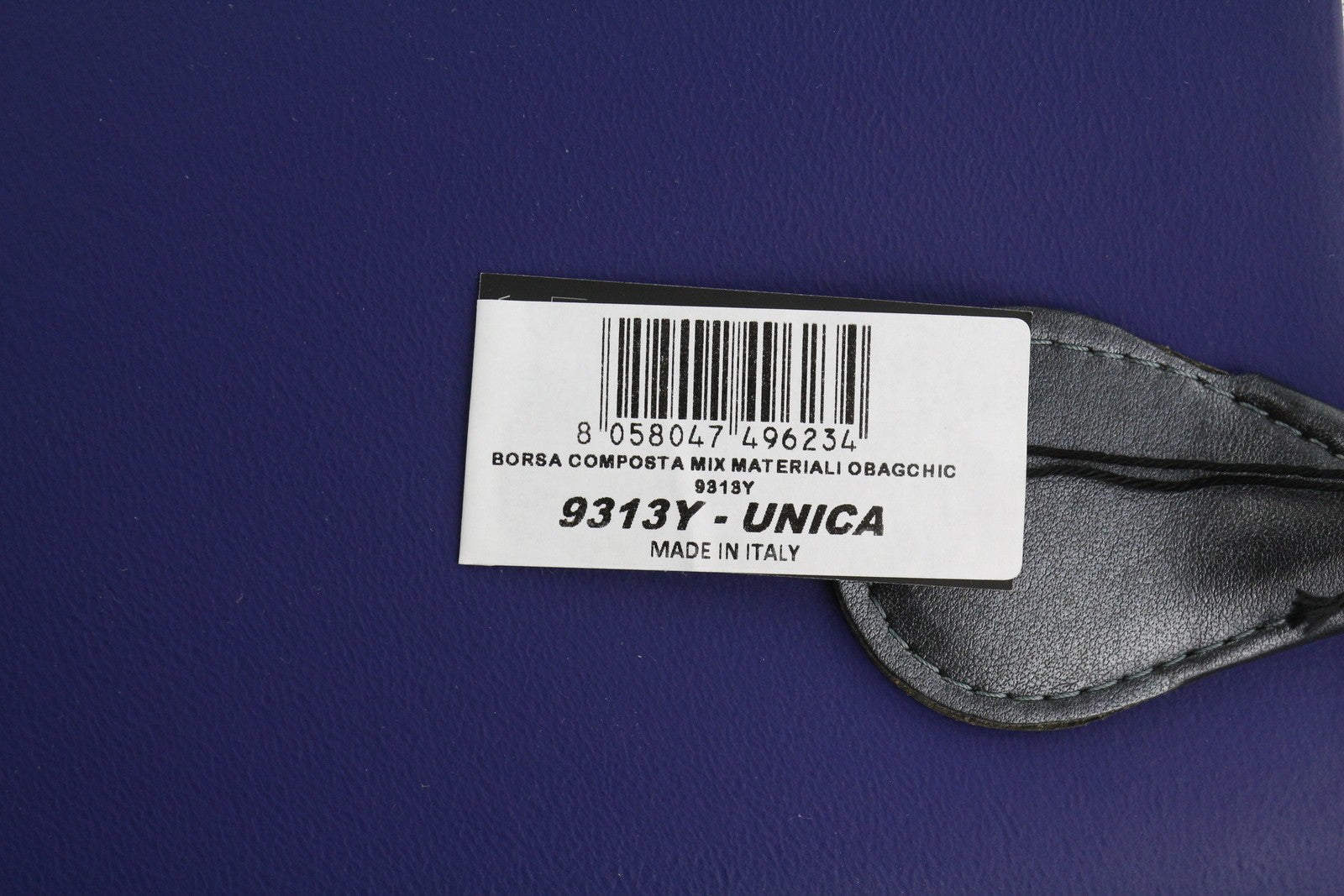 O BAG Chic Women Bag OS Blue Double Handle Mini Tote Inner Pouch Square Logo