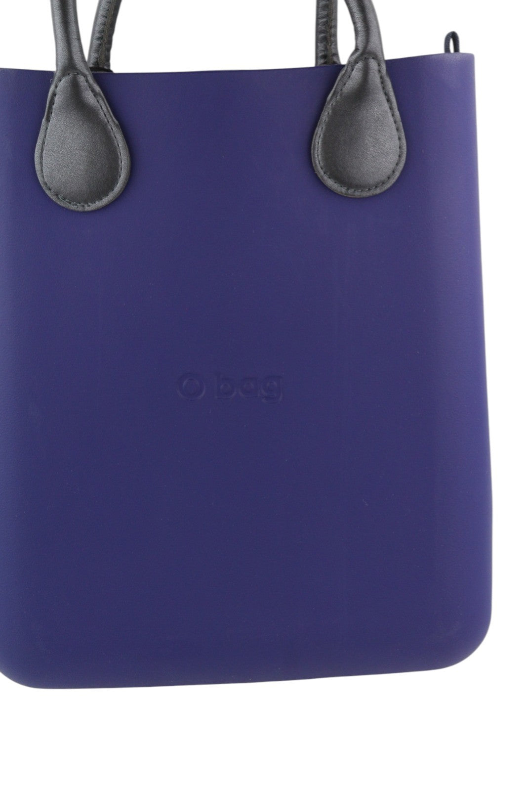 O BAG Chic Women Bag OS Blue Double Handles Inner Pouch Compact Square Tote