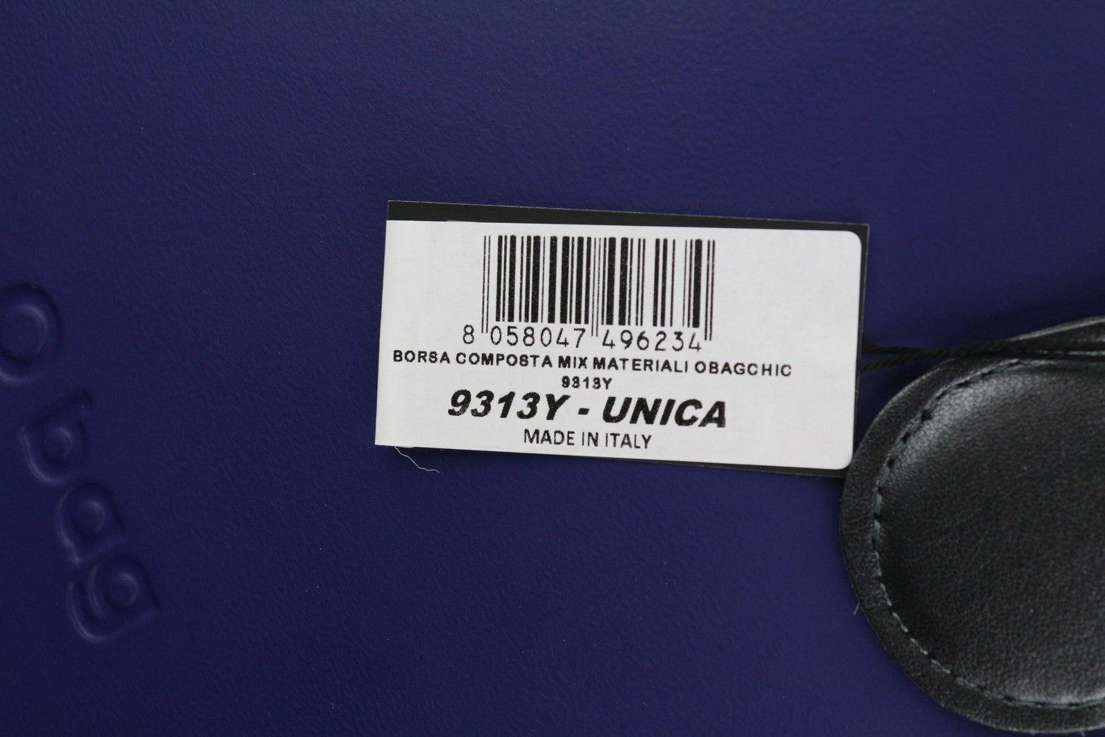 O BAG Chic Women Bag OS Blue Double Handles Inner Pouch Compact Square Tote