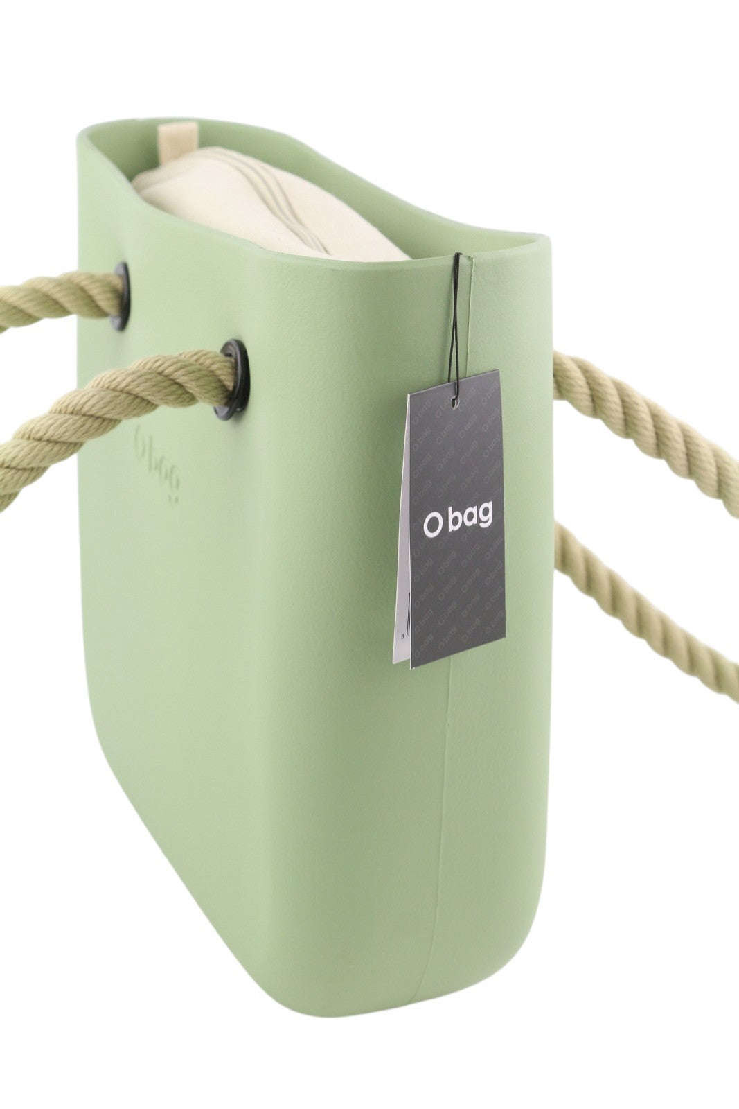 O BAG Mini Women Bag OS Light Green Double Handles Inner Bag Compact Casual