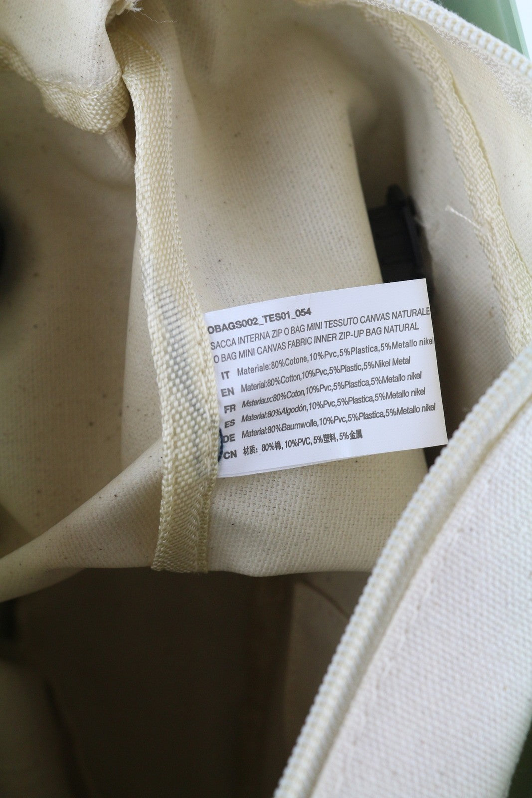 O BAG Mini Women Bag OS Light Green Double Handles Inner Bag Compact Casual