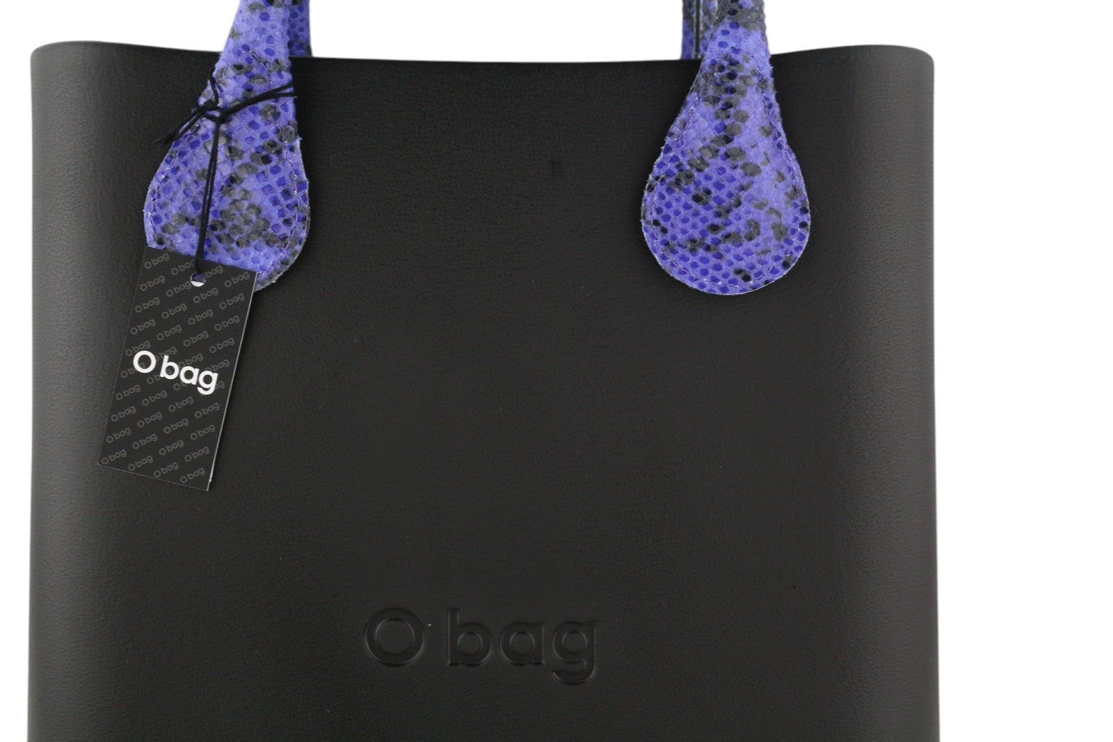 O BAG Chic Women Bag OS Black Purple Inner Bag Double Handle Square Tote