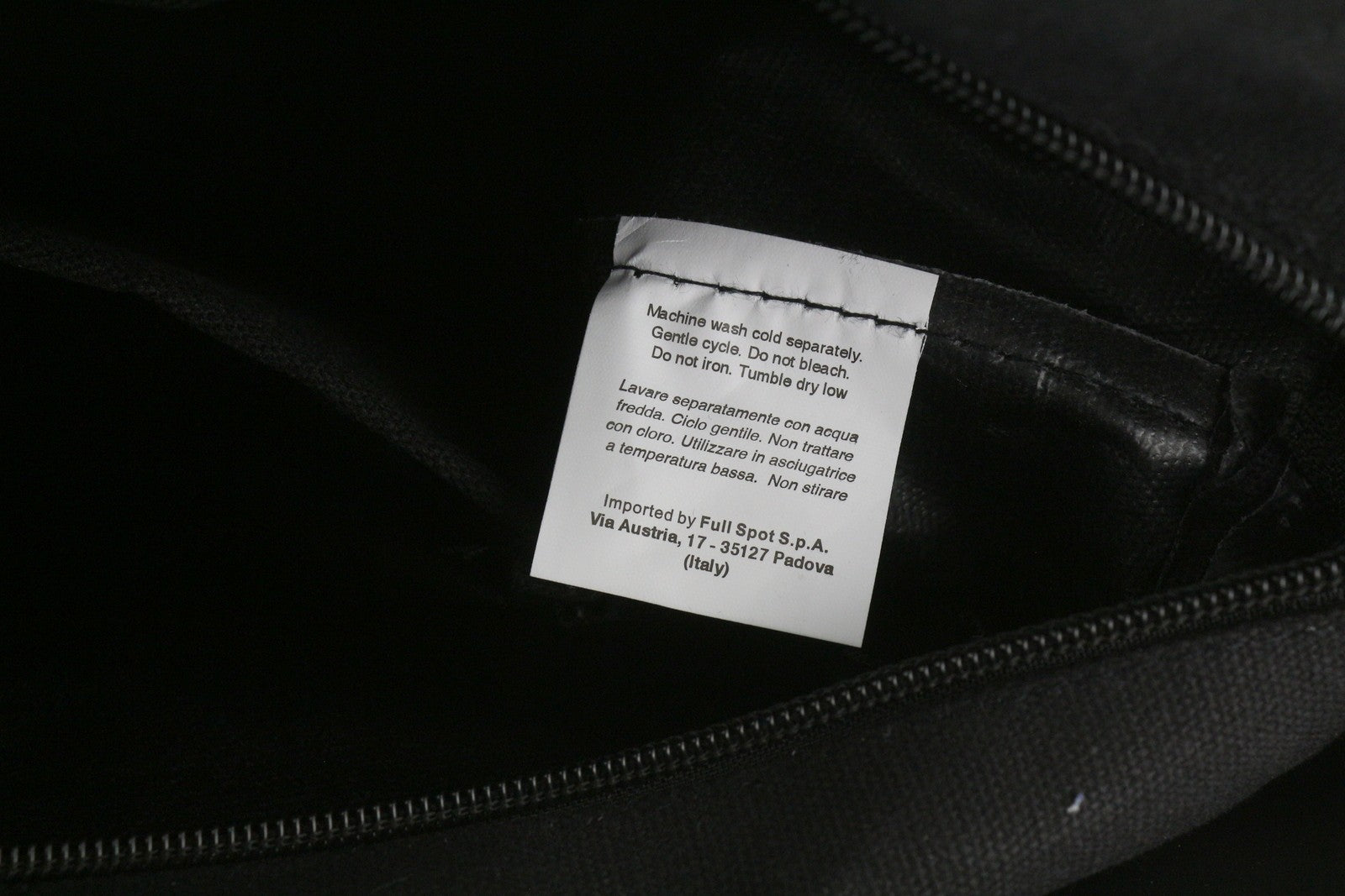 O BAG Chic Women Bag OS Black Purple Square Tote Inner Bag Logo Handles