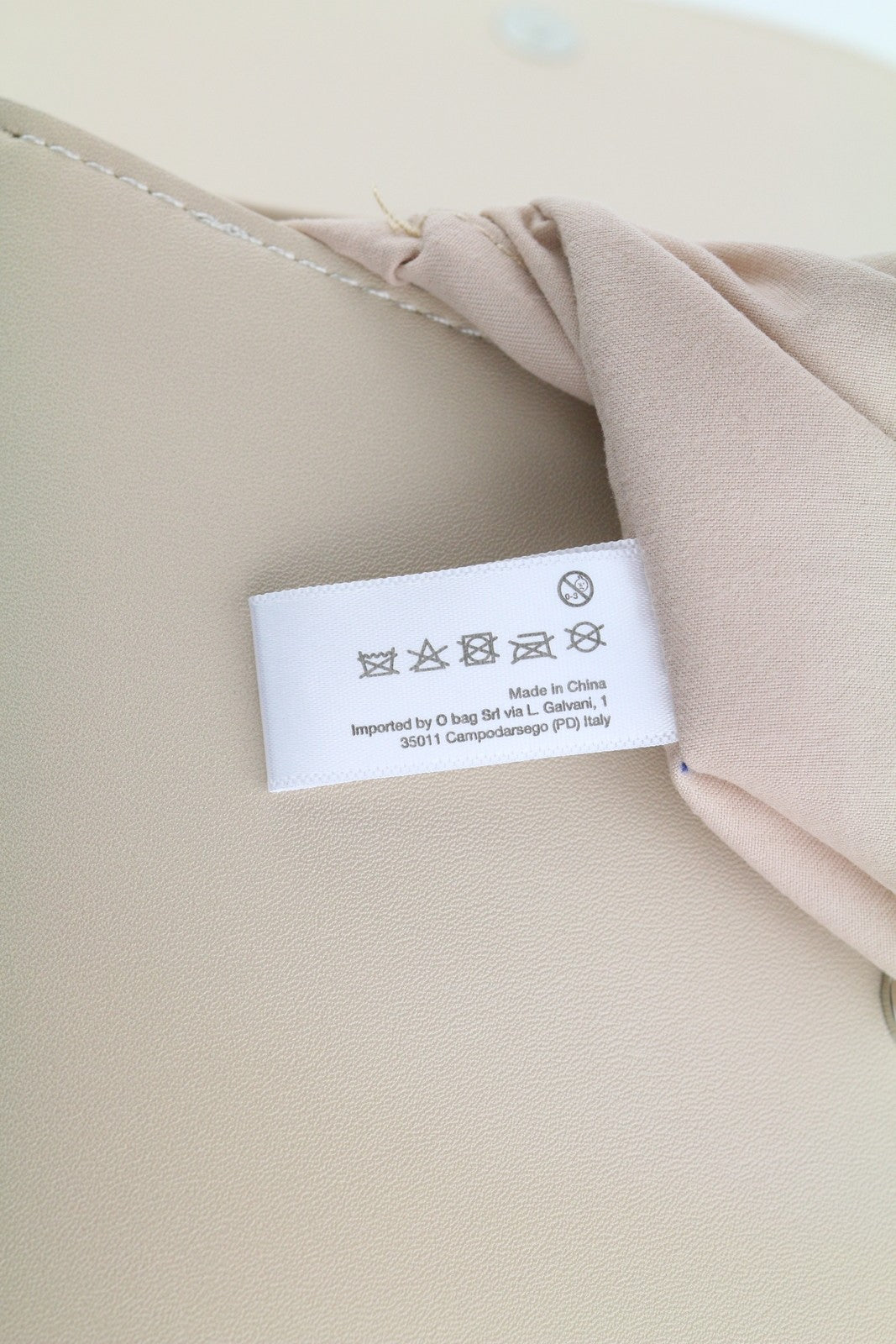 O BAG Zaino Women Bag OS Light Beige Double Handle Backpack Magnetic Closure