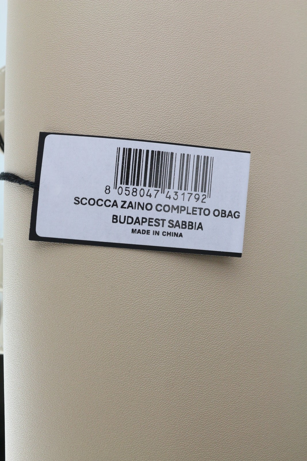 O BAG Zaino Women Bag OS Light Beige Double Handle Backpack Magnetic Closure