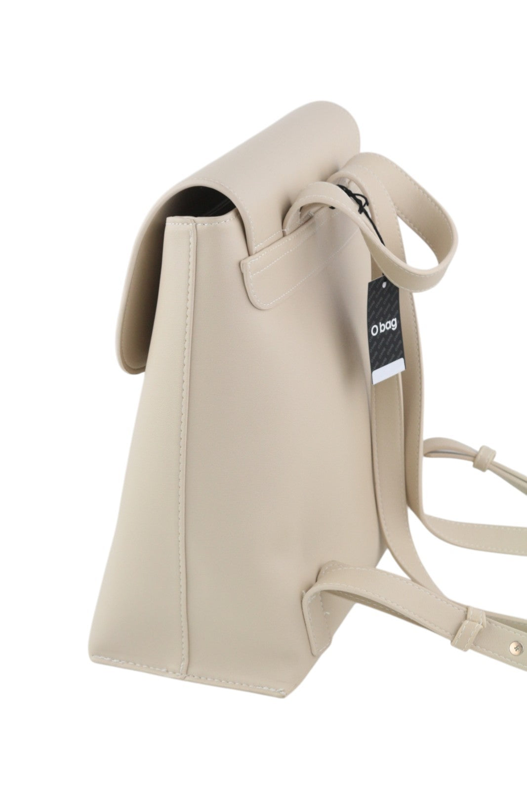 O BAG Zaino Women Bag OS Light Beige Double Handle Backpack Magnetic Closure