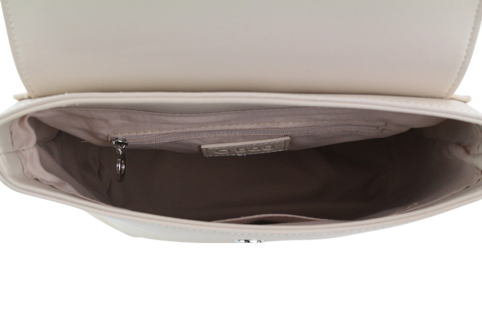 O BAG Zaino Women Bag OS Light Beige Double Handle Backpack Magnetic Closure