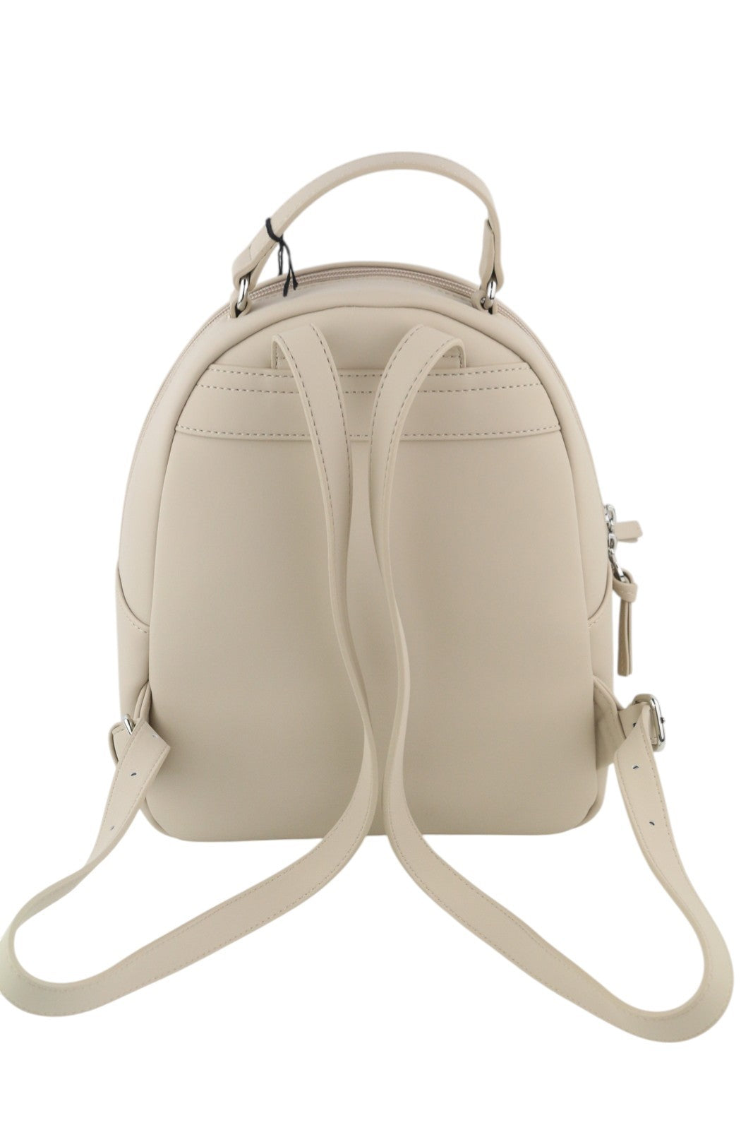 O BAG Sofia Women Bag OS Light Beige Double Handle Backpack Zipper Logo