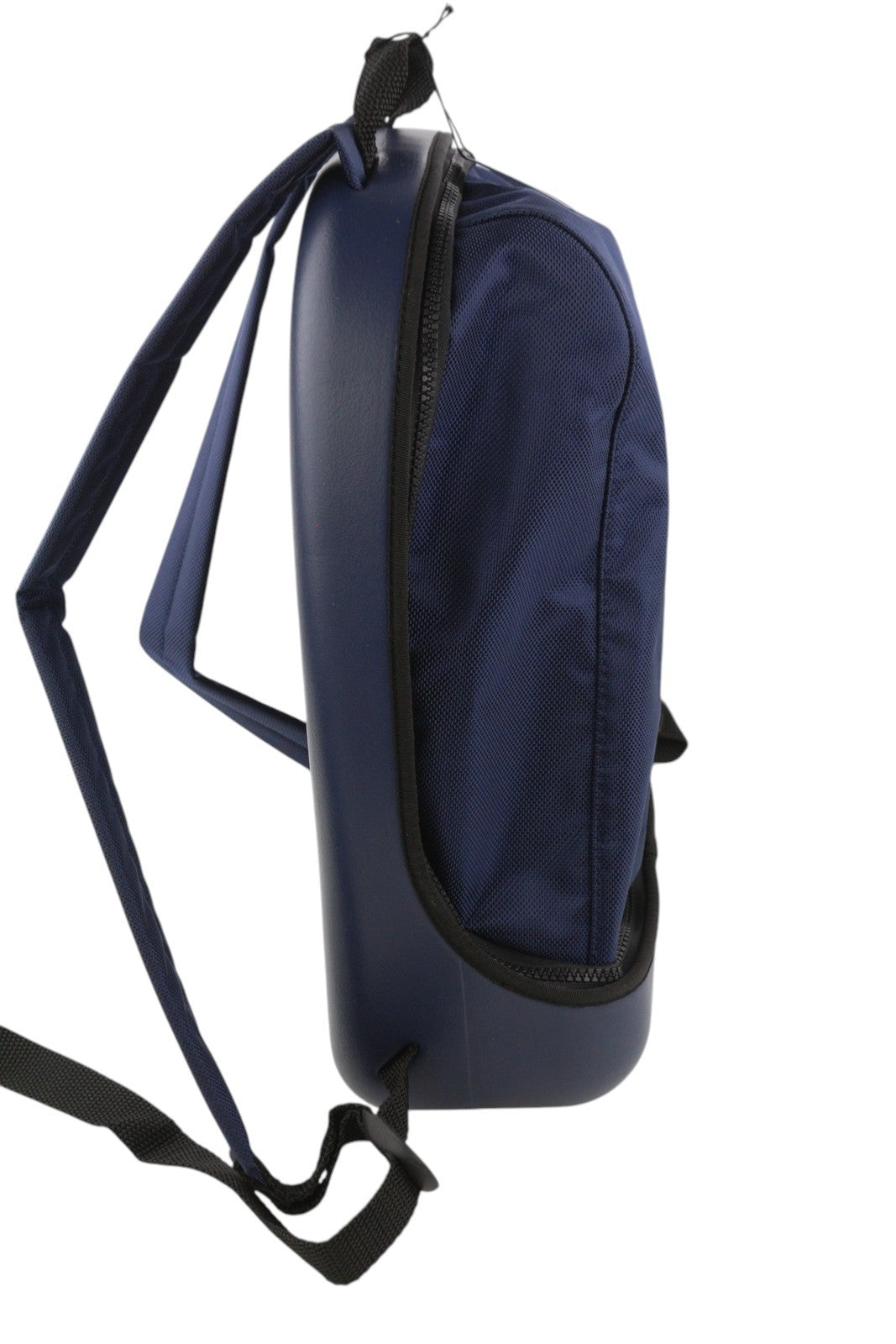 O BAG Women Bag OS Unisex Blue Round Backpack Front Zip Double Handle Logo