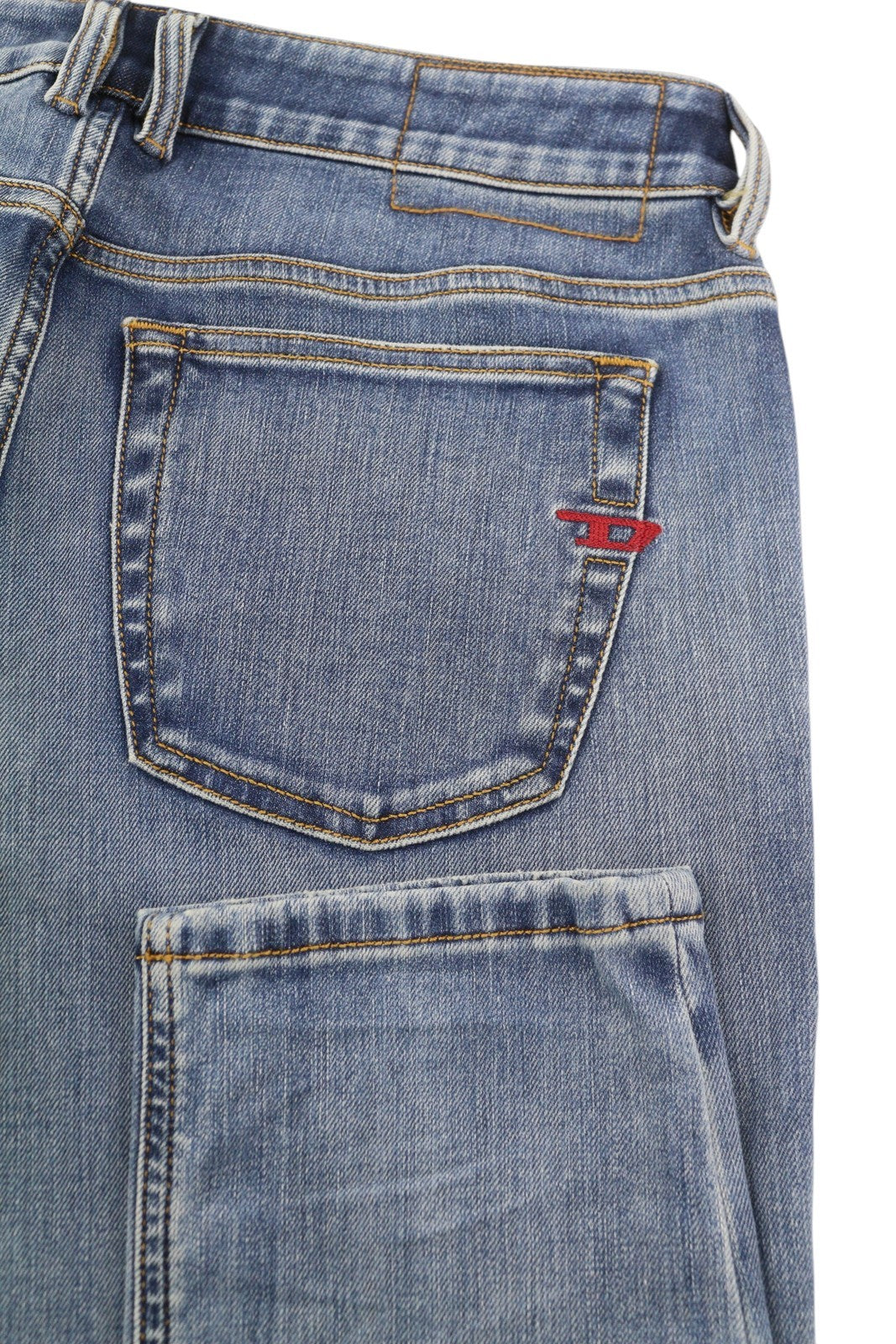 DIESEL 1979 Sleenker 09B66 Men Jeans W31/L34 Blue Faded Skinny Zip Fly Denim