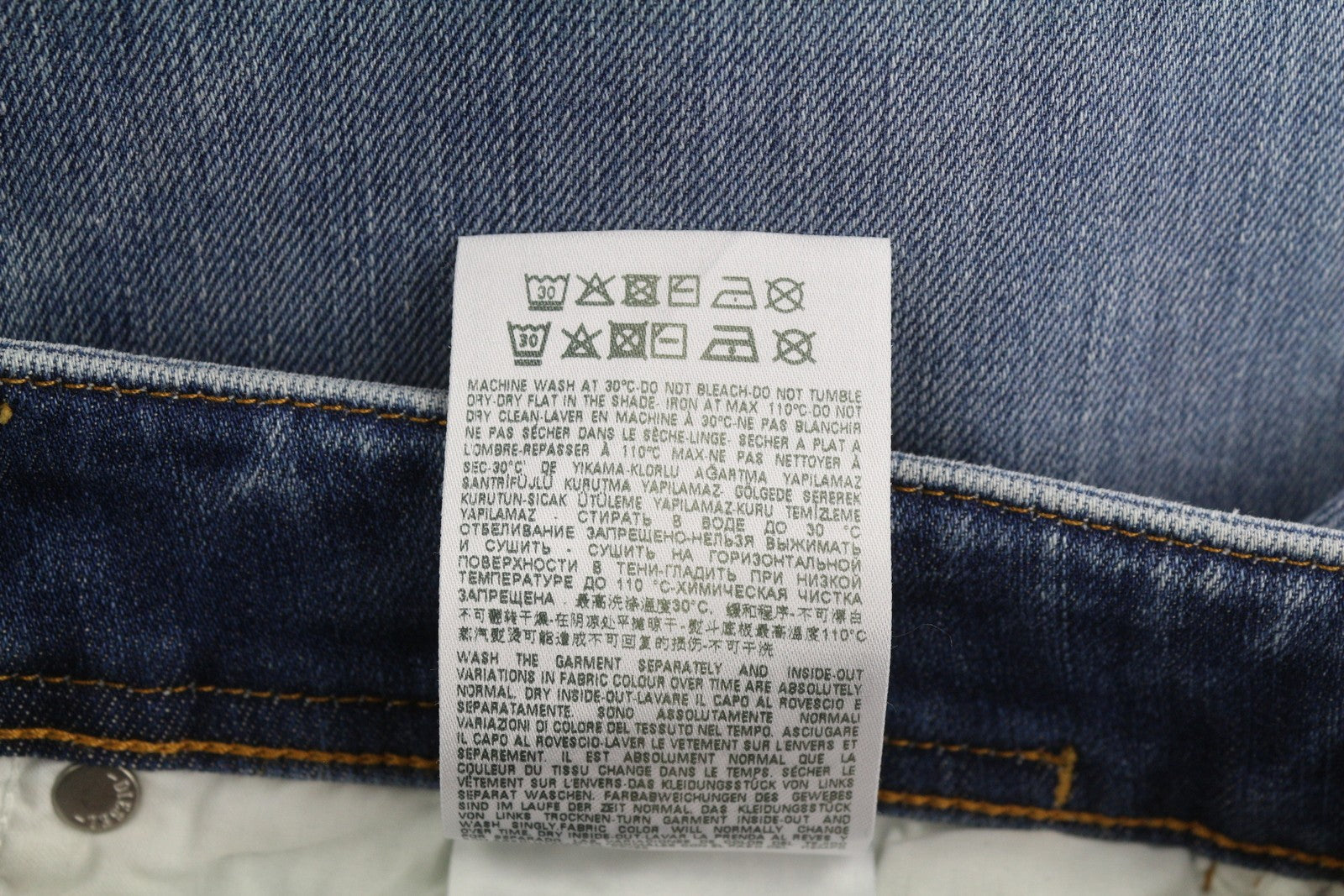 DIESEL 1979 Sleenker 09B66 Men Jeans W31/L34 Blue Faded Skinny Zip Fly Denim