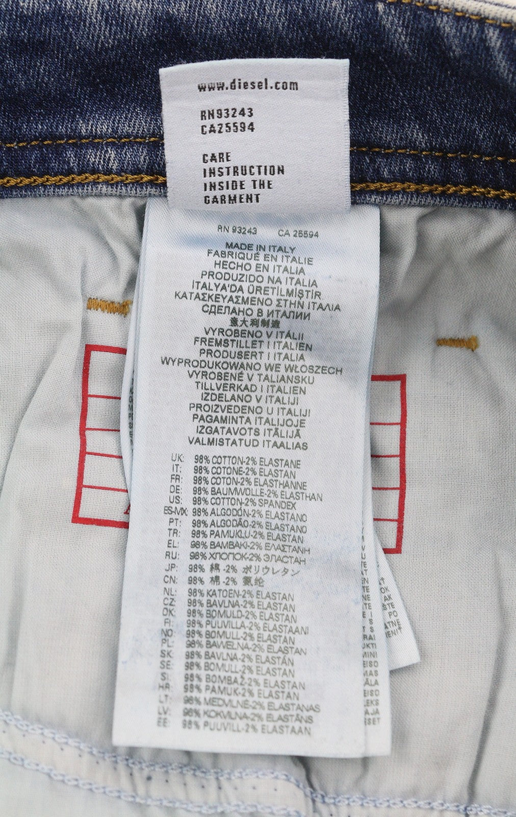 DIESEL 1979 Sleenker 068BI Men Jeans W32/L34 Aged Distress Skinny Denim RRP319