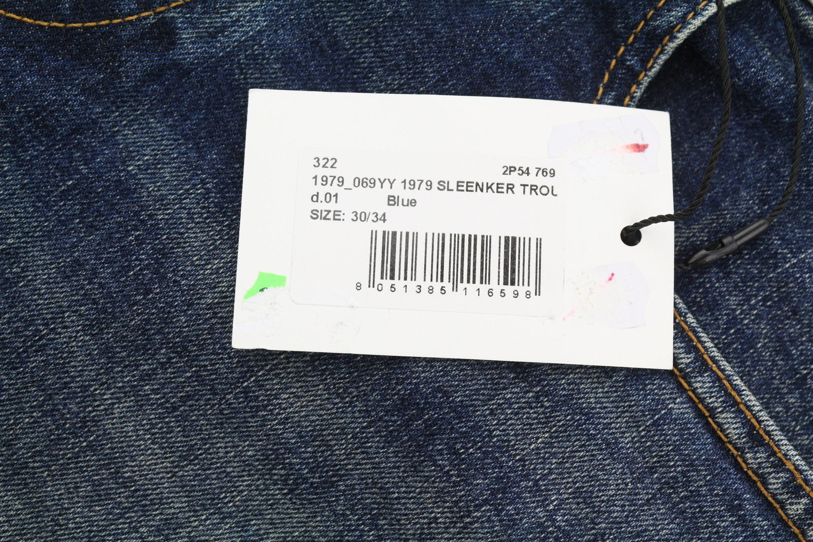 DIESEL 1979 Sleenker 069YY Men Jeans W30/L34 Faded Blue Skinny Low Rise