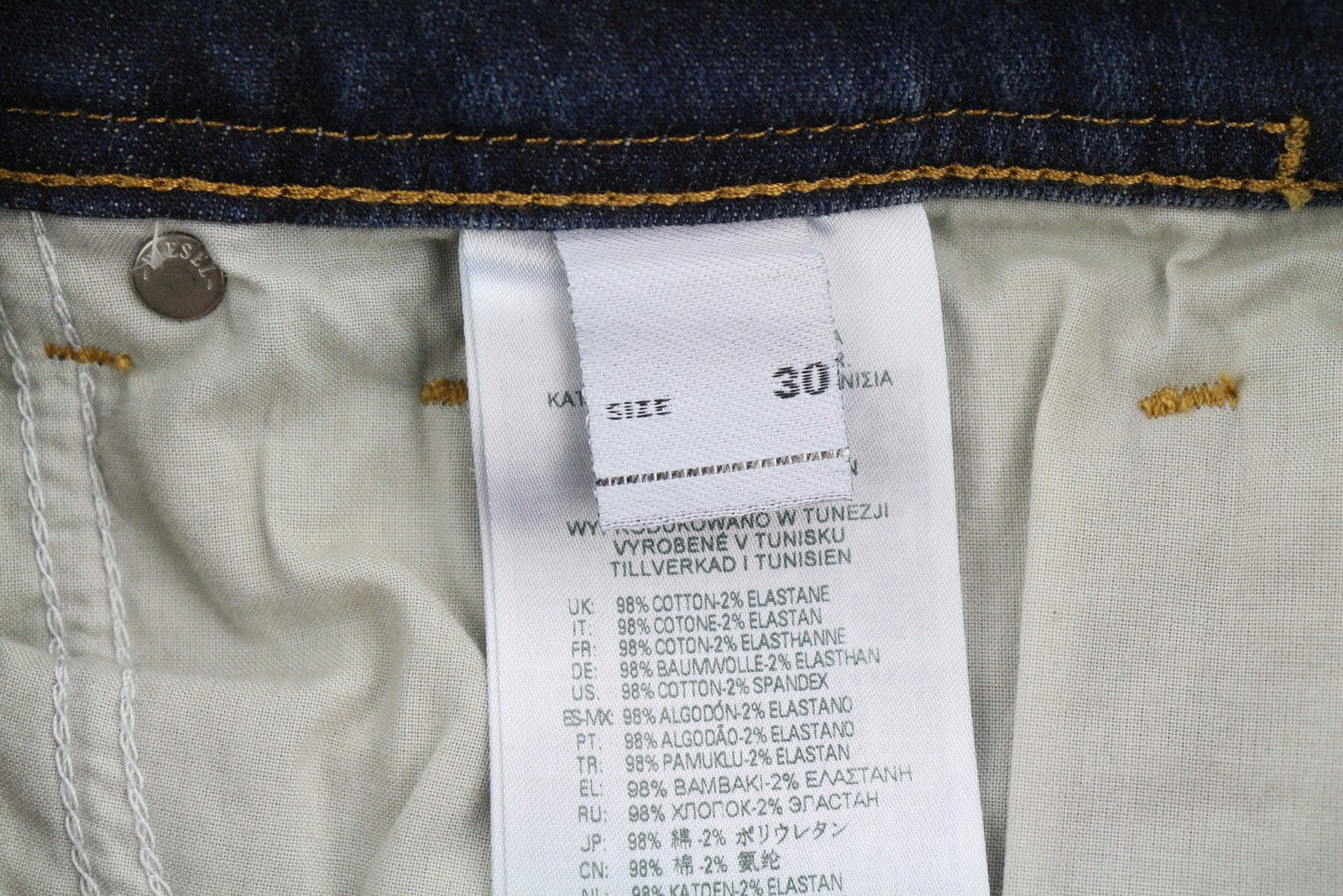 DIESEL 1979 Sleenker 069YY Men Jeans W30/L34 Faded Blue Skinny Low Rise