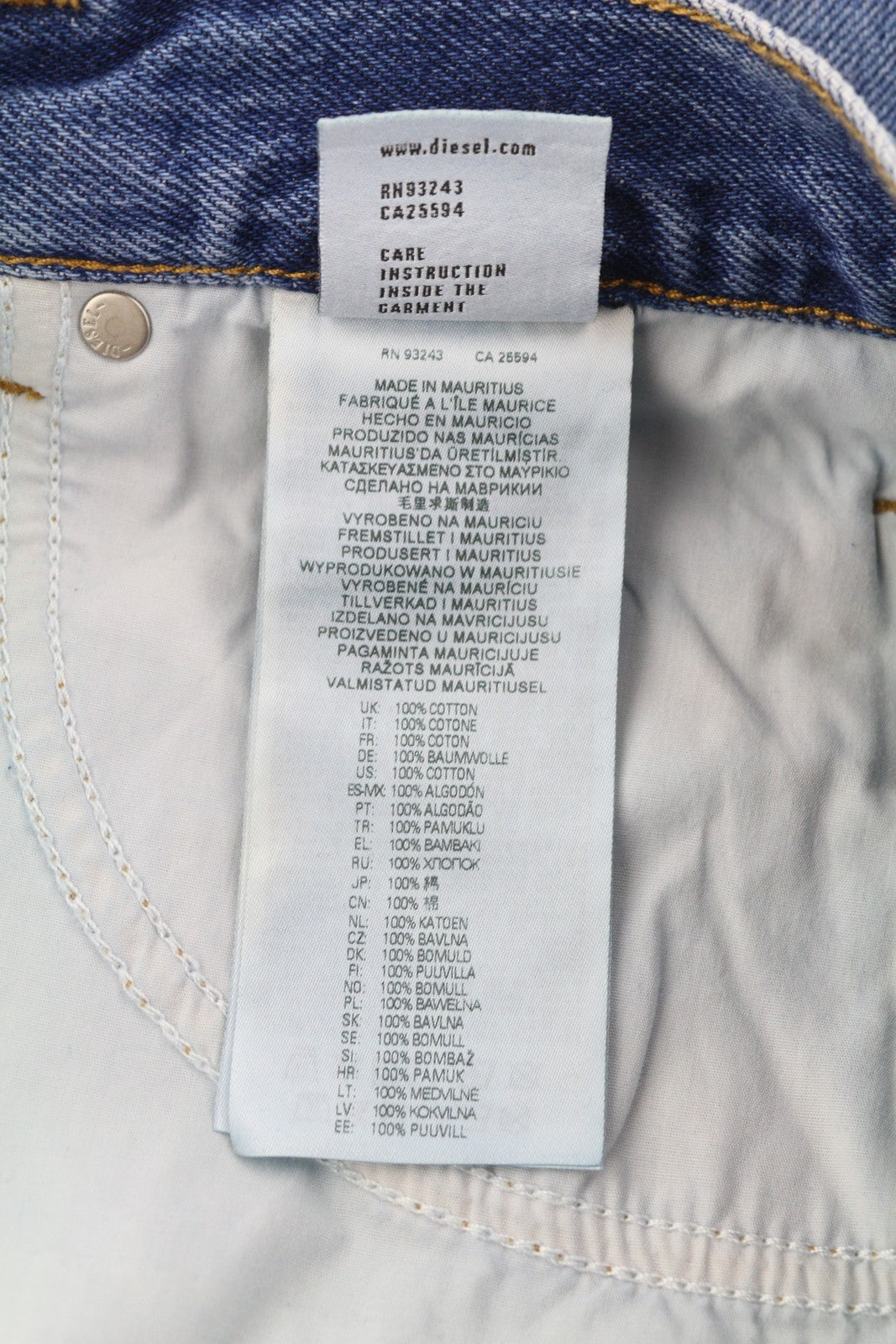 DIESEL 2020 D-Viker 0GYCT Men Jeans W30/L32 Blue Washed Regular Straight Fit