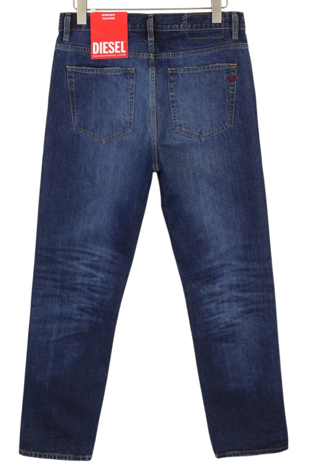 DIESEL 2020 D-Viker 09C64 Men Jeans W31/L32 Blue Washed Regular Straight Leg