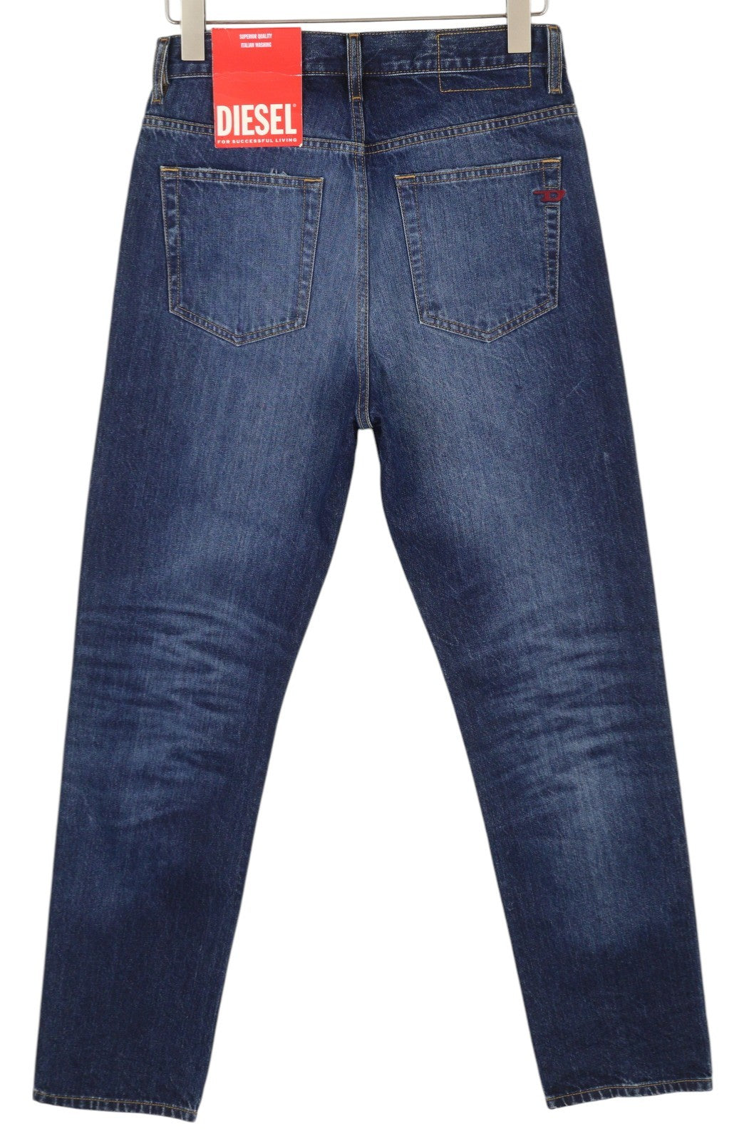 DIESEL 2020 D-Viker 09C64 Men Jeans W28/L32 Blue Faded Straight Regular Fit