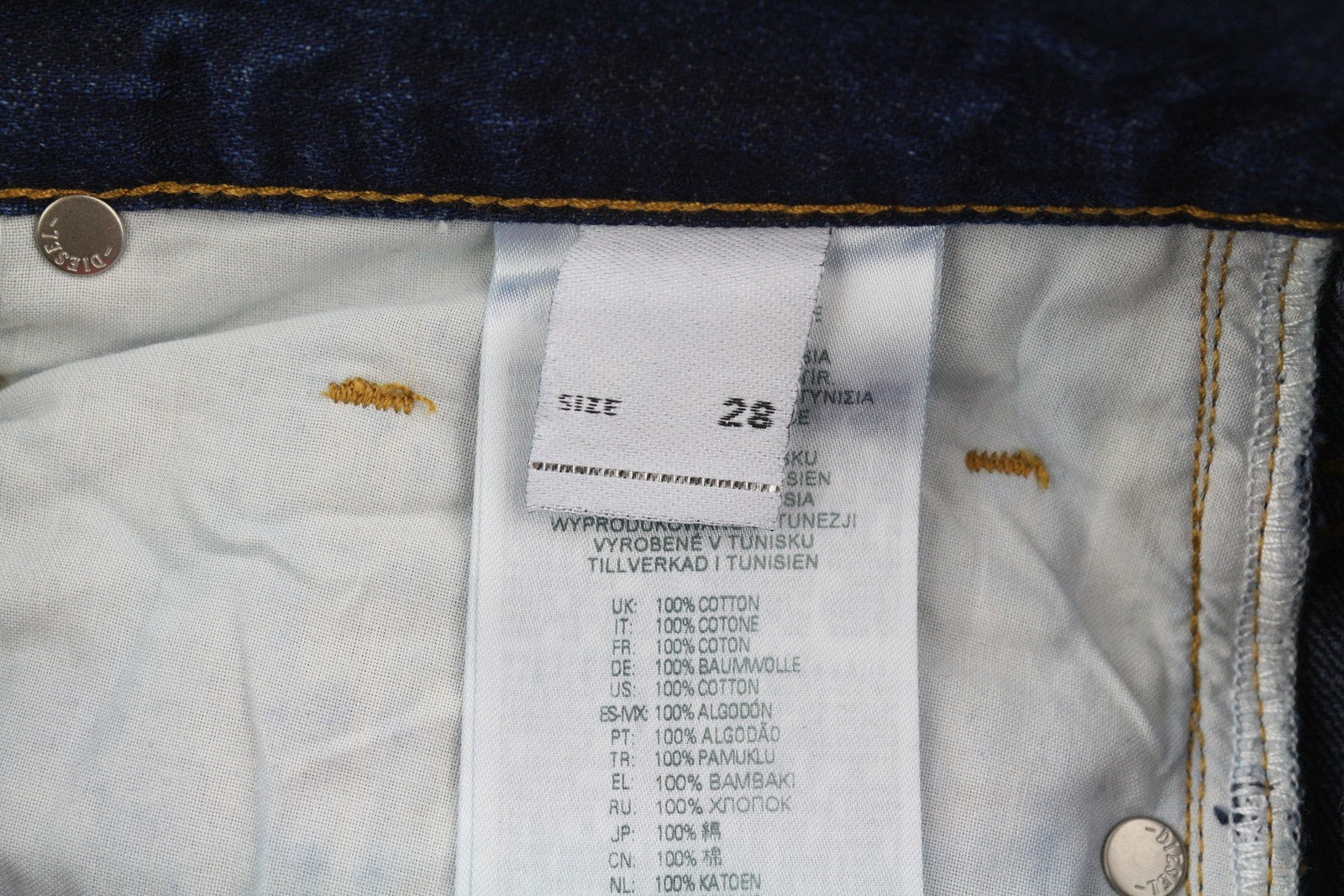 DIESEL 2020 D-Viker 09C64 Men Jeans W28/L32 Blue Faded Straight Regular Fit