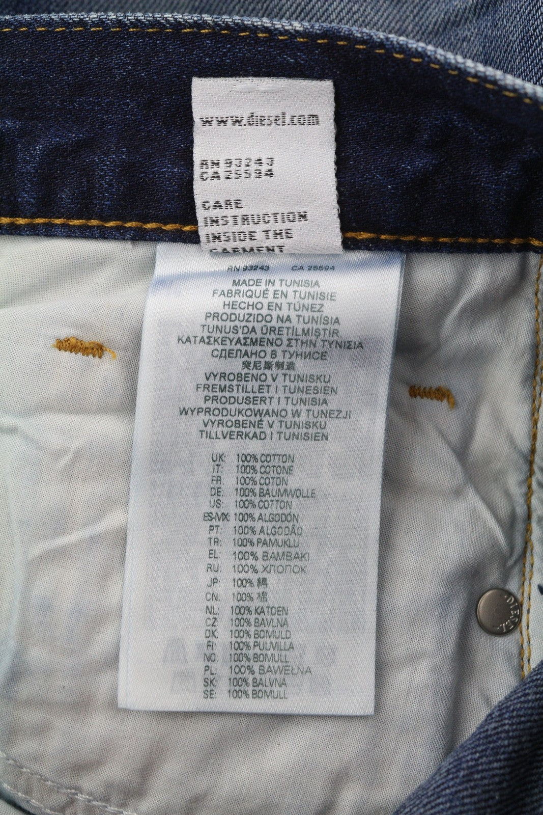 DIESEL 2020 D-Viker 09C64 Men Jeans W28/L32 Blue Faded Straight Regular Fit