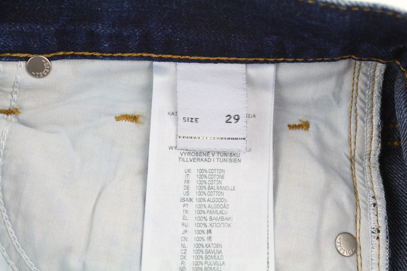 DIESEL 2020 D-Viker 09C64 Men Jeans W29/L32 Blue Washed Regular Straight Fit