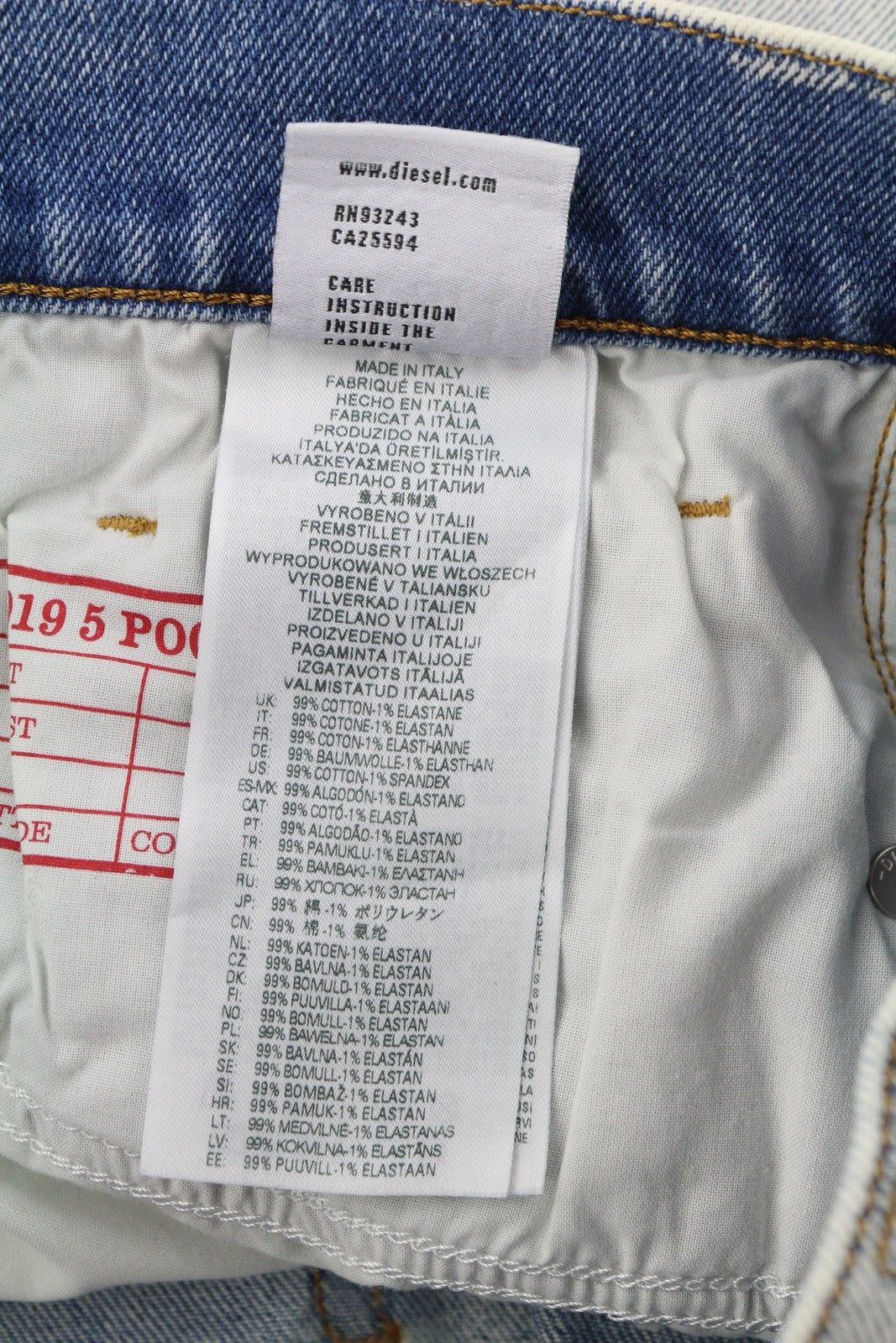 DIESEL 2019 D-Strukt 9C08L Men Jeans W31/L32 Blue Faded Slim Denim RRP350