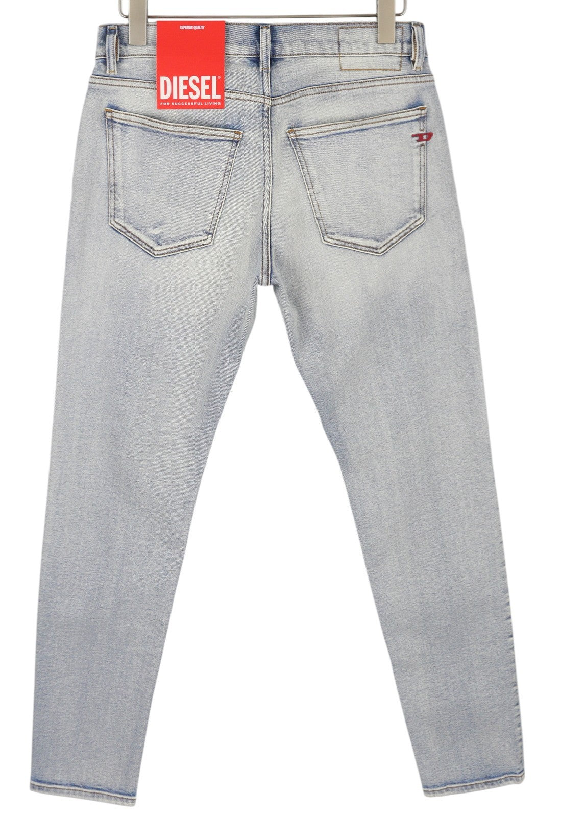 DIESEL 2019 D-Strukt 9C08L Men Jeans W30/L32 Blue Washed Slim Fit RRP350